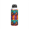 Water Bottle, Colorful Fun Design, Stainless Steel, Standard Lid