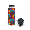 Water Bottle, Colorful Fun Design, Stainless Steel, Standard Lid