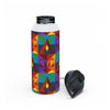 Water Bottle, Colorful Fun Design, Stainless Steel, Standard Lid